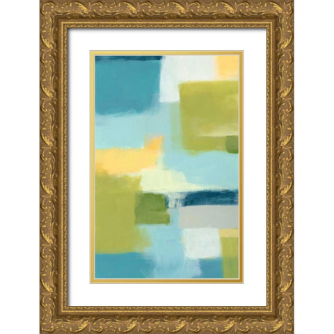 Spring Mist II Gold Ornate Wood Framed Art Print with Double Matting by Vess, June Erica