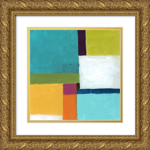 City Square IV Gold Ornate Wood Framed Art Print with Double Matting by Vess, June Erica