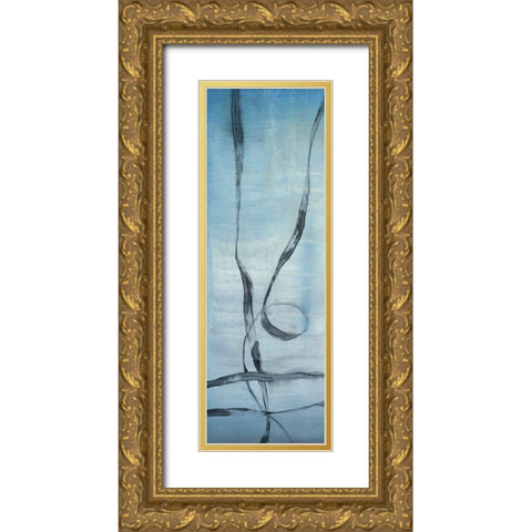 Whale Songs I Gold Ornate Wood Framed Art Print with Double Matting by Goldberger, Jennifer