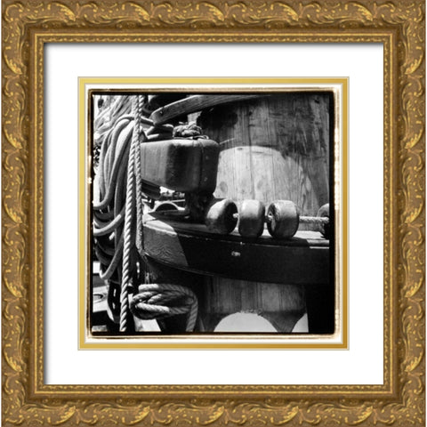 Ship Shape III Gold Ornate Wood Framed Art Print with Double Matting by DeNardo, Laura