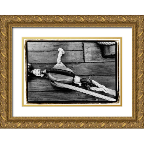 Ship Shape V Gold Ornate Wood Framed Art Print with Double Matting by DeNardo, Laura