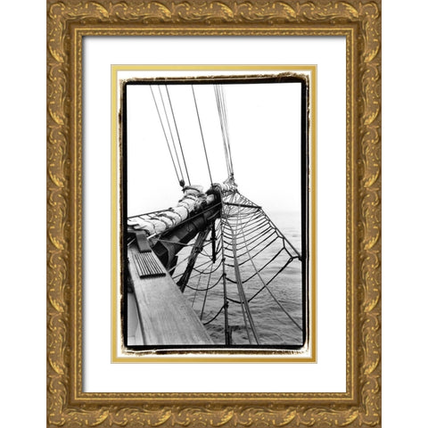 Set Sail IV Gold Ornate Wood Framed Art Print with Double Matting by DeNardo, Laura