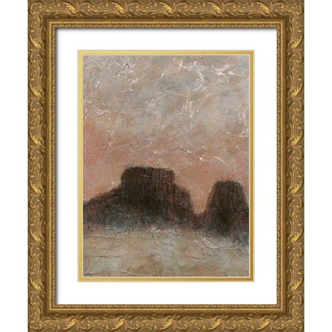 Misty Morning Mesa II Gold Ornate Wood Framed Art Print with Double Matting by Stramel, Renee W.