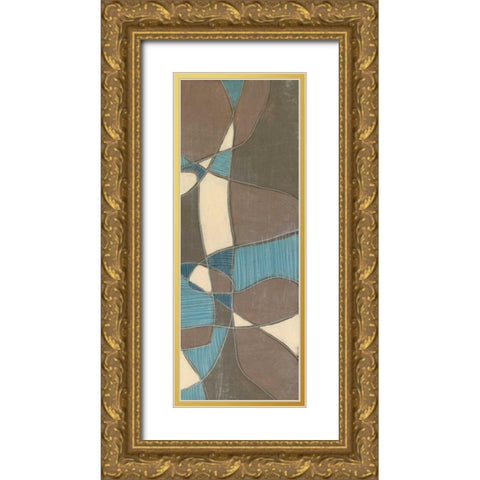 Muted Mod II Gold Ornate Wood Framed Art Print with Double Matting by Goldberger, Jennifer