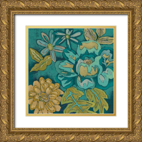 Trousseau Chintz IV Gold Ornate Wood Framed Art Print with Double Matting by Zarris, Chariklia