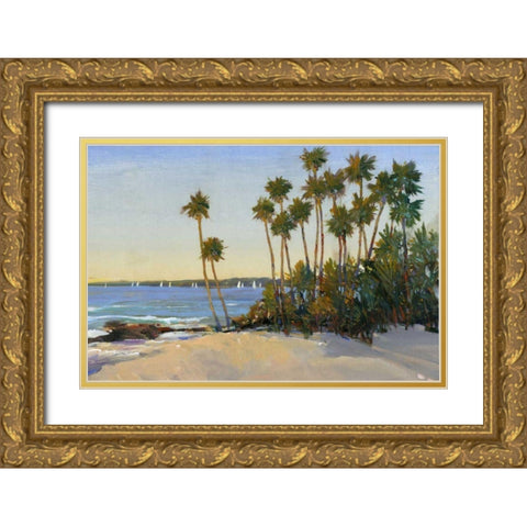 Distant Shore I Gold Ornate Wood Framed Art Print with Double Matting by OToole, Tim