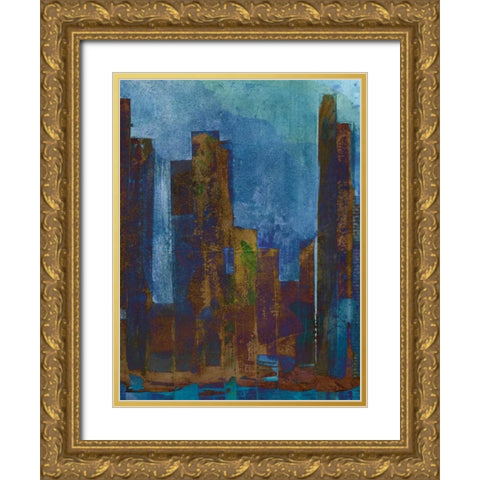 Urban Dusk I Gold Ornate Wood Framed Art Print with Double Matting by Fagalde, Jarman