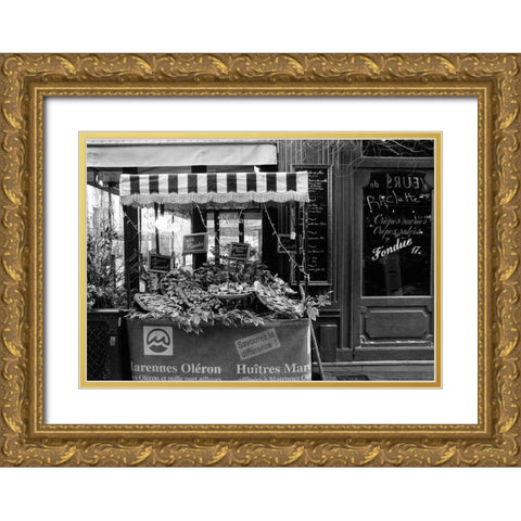 Cafe Charm, Paris I Gold Ornate Wood Framed Art Print with Double Matting by DeNardo, Laura