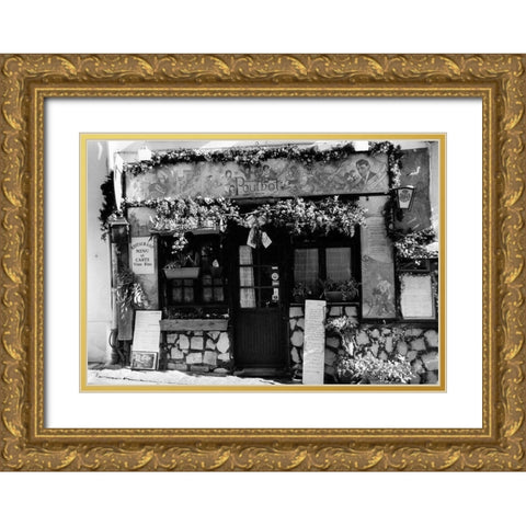 Cafe Charm, Paris II Gold Ornate Wood Framed Art Print with Double Matting by DeNardo, Laura