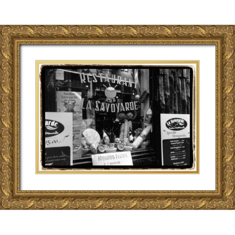 Cafe Charm - Paris VI Gold Ornate Wood Framed Art Print with Double Matting by DeNardo, Laura
