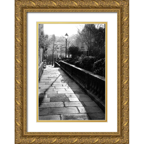 Parisian Walkway I Gold Ornate Wood Framed Art Print with Double Matting by DeNardo, Laura
