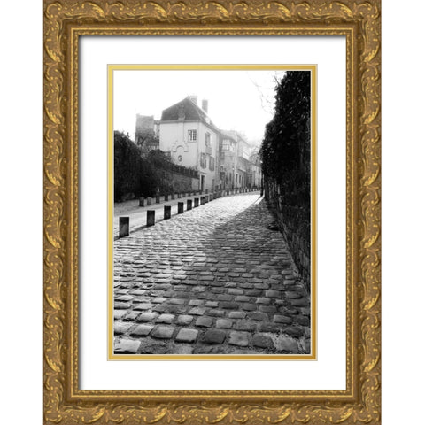 Parisian Walkway II Gold Ornate Wood Framed Art Print with Double Matting by DeNardo, Laura