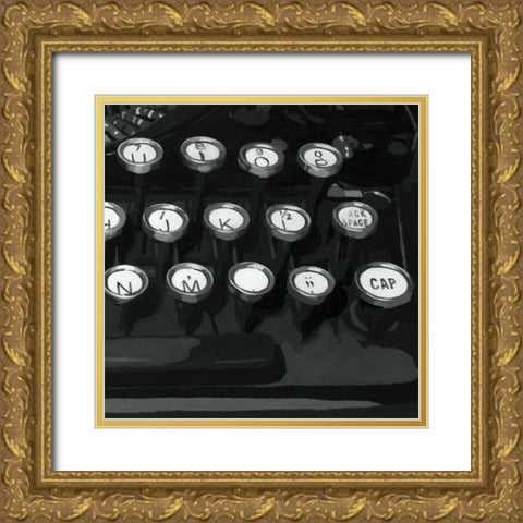 Graphic Type I Gold Ornate Wood Framed Art Print with Double Matting by Meagher, Megan