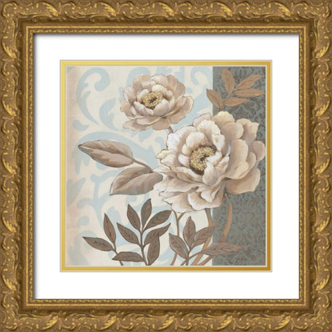 Small Parisian Peony I Gold Ornate Wood Framed Art Print with Double Matting by OToole, Tim