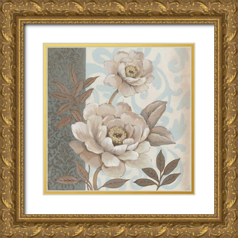 Small Parisian Peony II Gold Ornate Wood Framed Art Print with Double Matting by OToole, Tim