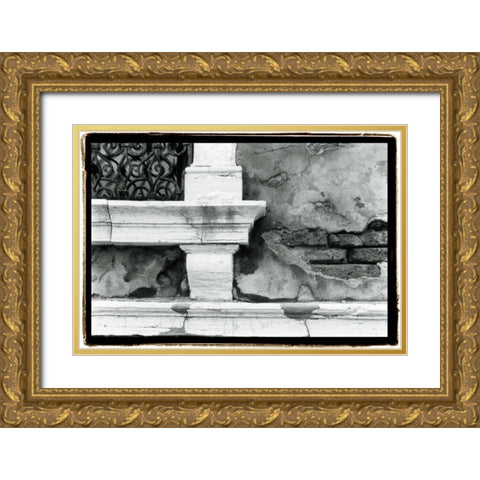 A Venetian Stroll III Gold Ornate Wood Framed Art Print with Double Matting by DeNardo, Laura
