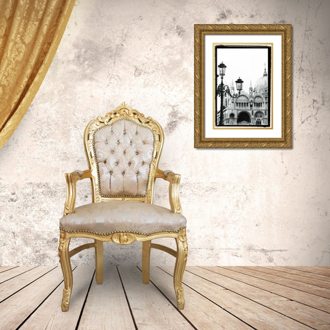 A Venetian Stroll V Gold Ornate Wood Framed Art Print with Double Matting by DeNardo, Laura
