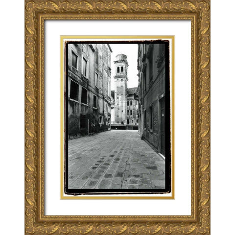 A Venetian Stroll VI Gold Ornate Wood Framed Art Print with Double Matting by DeNardo, Laura