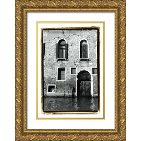 The Doors of Venice VI Gold Ornate Wood Framed Art Print with Double Matting by DeNardo, Laura