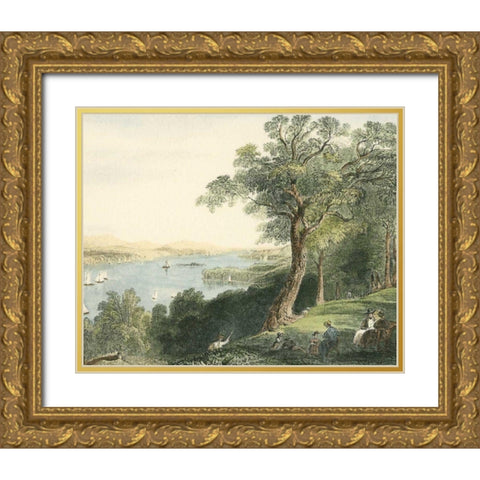 View from Hyde Park Gold Ornate Wood Framed Art Print with Double Matting by Vision Studio