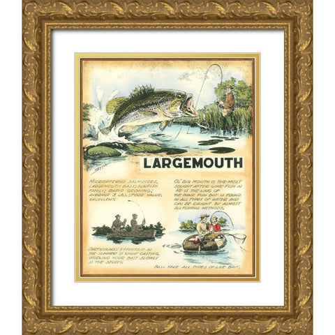Large Mouth Gold Ornate Wood Framed Art Print with Double Matting by Settle, Robert