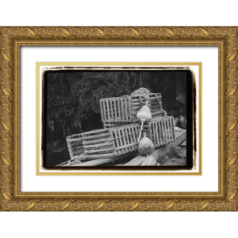 Trapped Gold Ornate Wood Framed Art Print with Double Matting by DeNardo, Laura