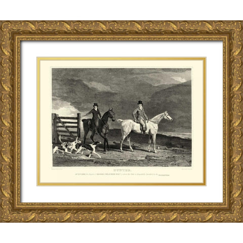 Hunter Gold Ornate Wood Framed Art Print with Double Matting by Scott, John