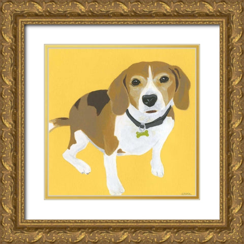 Tela Gold Ornate Wood Framed Art Print with Double Matting by Vess, June Erica