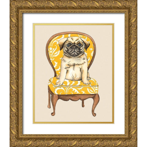 Pampered Pet I Gold Ornate Wood Framed Art Print with Double Matting by Zarris, Chariklia
