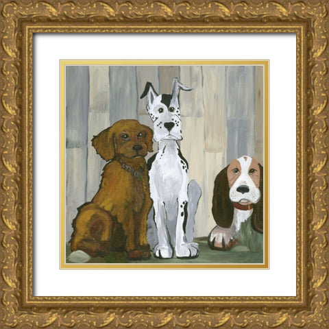 Sit and Stay I Gold Ornate Wood Framed Art Print with Double Matting by Choate, Lisa