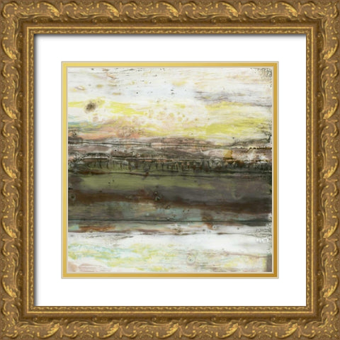 Speckled Plane III Gold Ornate Wood Framed Art Print with Double Matting by Goldberger, Jennifer