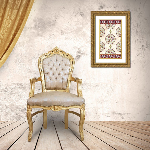Embellished Mandala Panel II Gold Ornate Wood Framed Art Print with Double Matting by Unknown