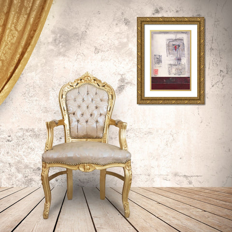 Mauros Asian Jewels II Gold Ornate Wood Framed Art Print with Double Matting by Mauro