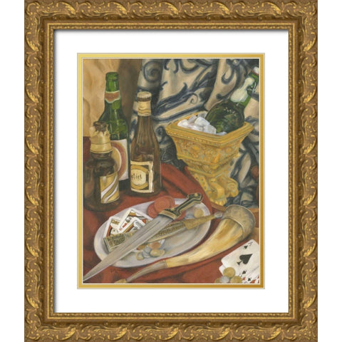 Beer Indulgences II Gold Ornate Wood Framed Art Print with Double Matting by Goldberger, Jennifer