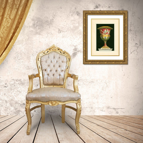 Vase with Chariot Gold Ornate Wood Framed Art Print with Double Matting by Thomassin, S.