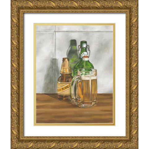 Beer Series II Gold Ornate Wood Framed Art Print with Double Matting by Goldberger, Jennifer