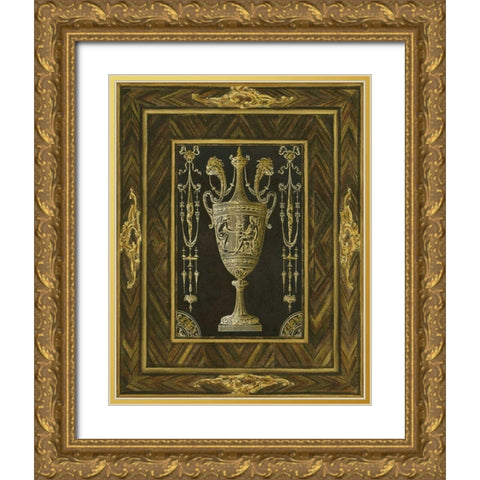 Inlay Study I Gold Ornate Wood Framed Art Print with Double Matting by Unknown