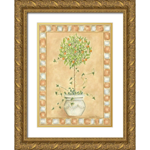 Tuscan Fruit I Gold Ornate Wood Framed Art Print with Double Matting by Zarris, Chariklia