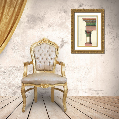 Small Column II Gold Ornate Wood Framed Art Print with Double Matting by Vision Studio
