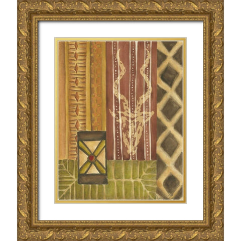 Ancestor Spirit I Gold Ornate Wood Framed Art Print with Double Matting by Zarris, Chariklia