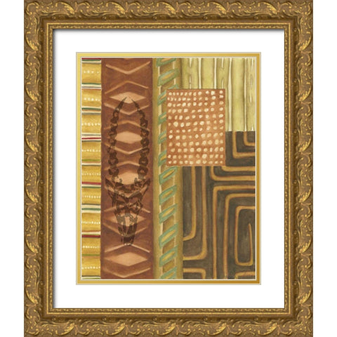 Tribal Spirit II Gold Ornate Wood Framed Art Print with Double Matting by Zarris, Chariklia