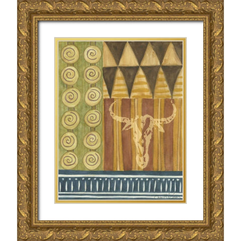 Ancestor Spirit II Gold Ornate Wood Framed Art Print with Double Matting by Zarris, Chariklia