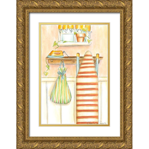 Laundry Day II (PT) Gold Ornate Wood Framed Art Print with Double Matting by Zarris, Chariklia