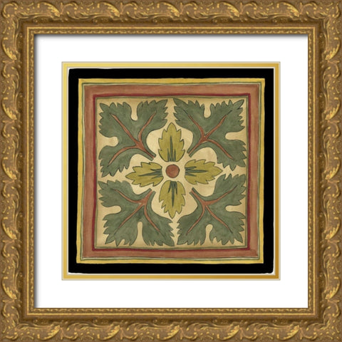 Arts and Crafts Leaves III Gold Ornate Wood Framed Art Print with Double Matting by Goldberger, Jennifer