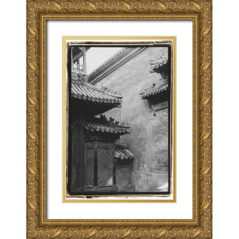 Old Beijing Gold Ornate Wood Framed Art Print with Double Matting by DeNardo, Laura