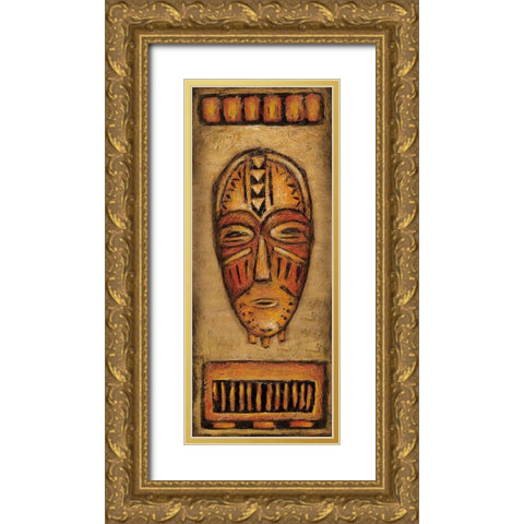 Swahili I Gold Ornate Wood Framed Art Print with Double Matting by Zarris, Chariklia