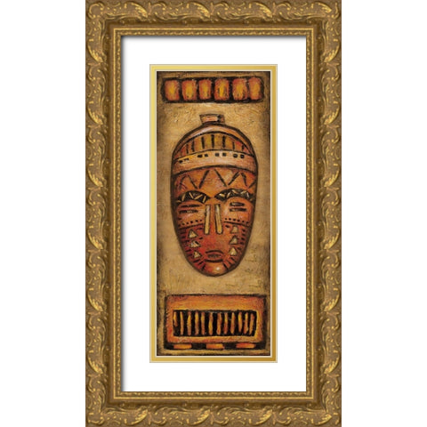 Swahili II Gold Ornate Wood Framed Art Print with Double Matting by Zarris, Chariklia