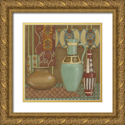 Tapestry Still Life I Gold Ornate Wood Framed Art Print with Double Matting by Zarris, Chariklia