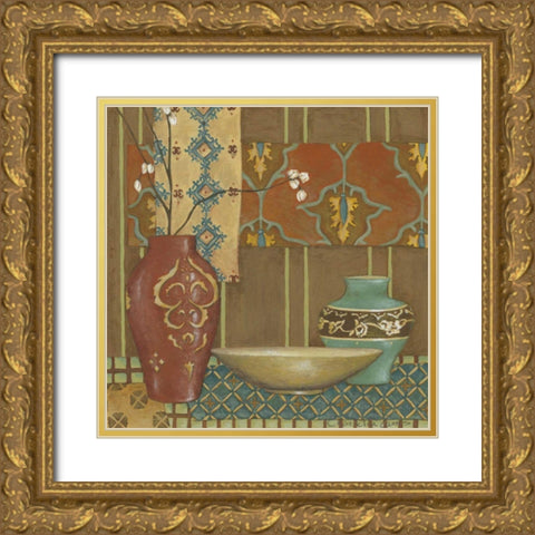 Tapestry Still Life II Gold Ornate Wood Framed Art Print with Double Matting by Zarris, Chariklia