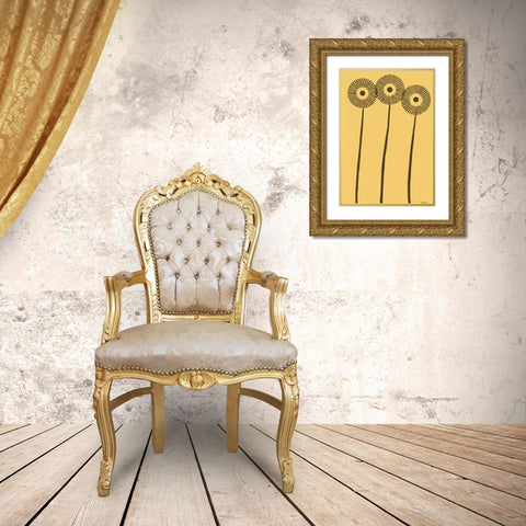 Dandy Dichromatics I Gold Ornate Wood Framed Art Print with Double Matting by Lam, Vanna